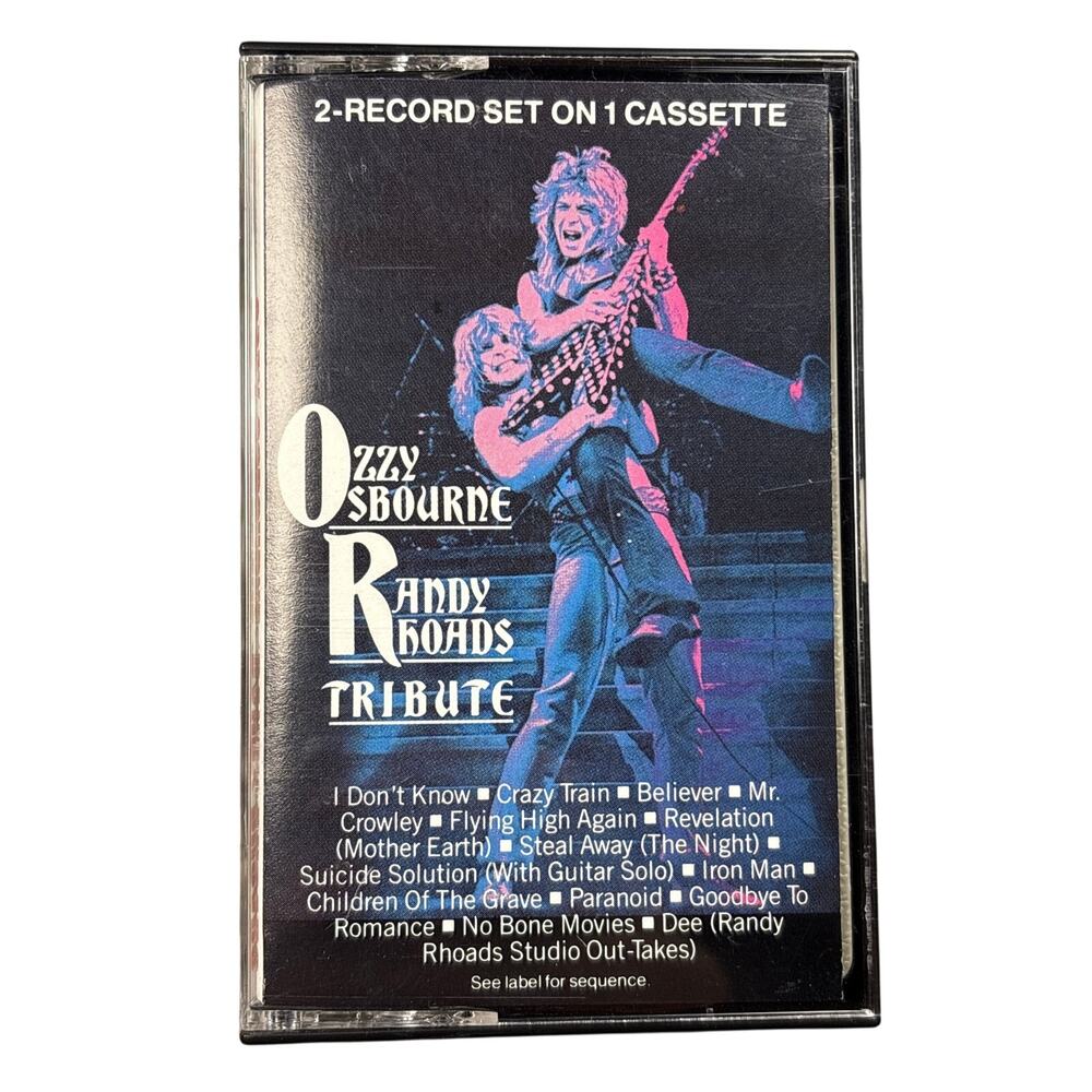 Ozzy Osbourne & Randy Rhoads Tribute 1987 Cassette Live Compilation CBS